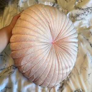 Round Blush Throw Pillow
